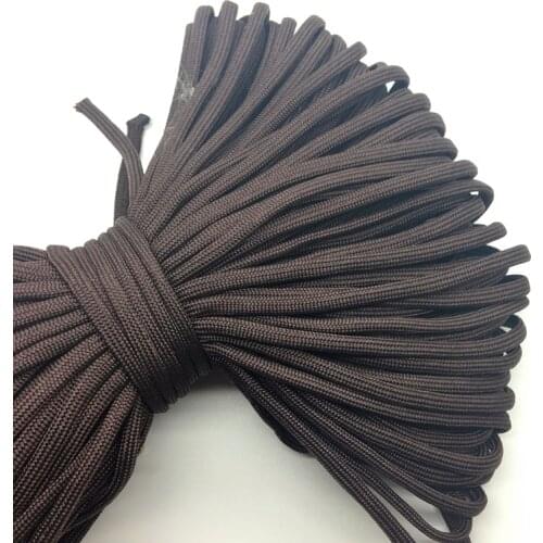10yds/Lot Deep Brown Paracord Bracelets Rope 7 Strand Parachute Cord CAMPING HiKING #SZ51