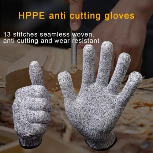 Grade 5 Anti Cutting And Anti Cutting Gloves HPPE Protective Gardening Gloves Outdoor Fishing Gloves