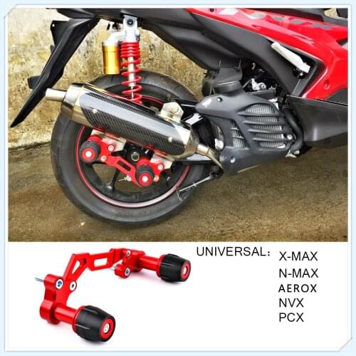 SMOK Motorcycle Adjustable Exhaust Pipe Sliders Falling Protector for Yamaha NVX NMAX 155 XMAX 300 PCX 125 Forza Lexi