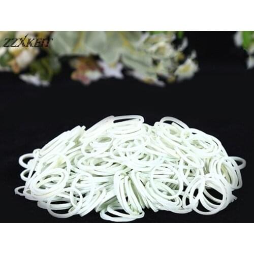 16*1.4mm White Office Rubber Ring Rubber Bands Strong Elastic Bands Stationery Holder Band Loop School Office Supplies