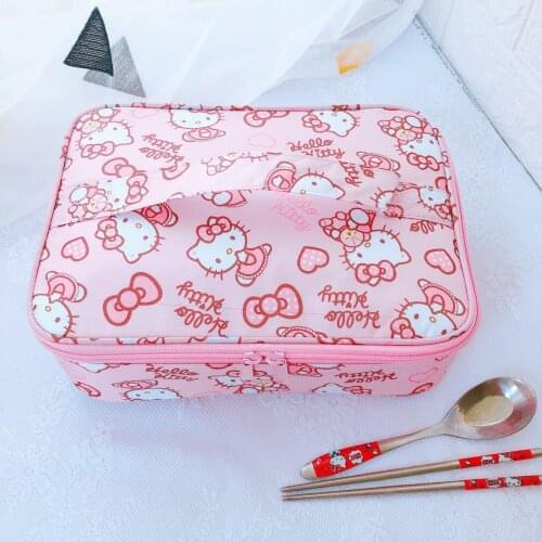 Sanrio Hello Kitty Handbag Cartoon Children Waterproof Insulated Bag Lunch Bag Student Lunch Box Bag Picnic Bag
