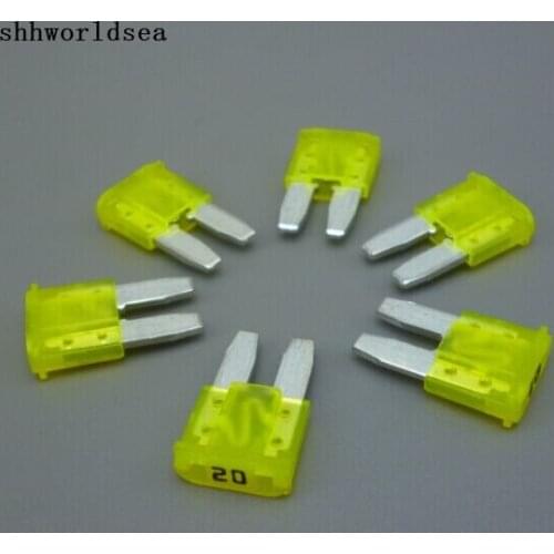 Shhworldsea 100pcs 8mm 20A auto Mini Blade Fuse Car fuse