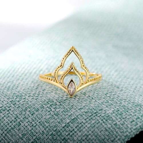 Crown Zircon Rings for Women Stainless Steel Gold Silver Color Ring Female Gothic Crystal 2021 Jewelry Wedding Band Couple Gift