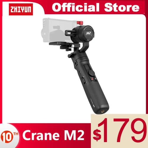 ZHIYUN Official Crane M2 Handheld Stabilizer for Smartphones Phone Compact Mirrorless Action Cameras New Arrival Gimbals 500g
