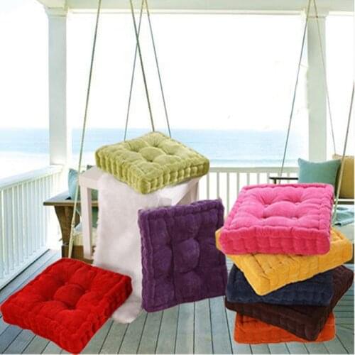 1pc Tatami Floor Cushion Square Plaid Thick Winter Warm Chair Pad Cushion Soft Washable Corduroy Home Floor Decor
