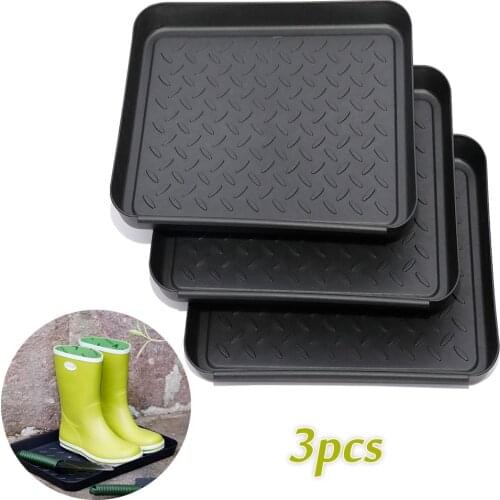 3PCS Multi-Purpose Plastic Tray Shoe Drip Household Mat For All Weather Indoor Or Outdoor Rain Dirty Boots Seeds Garden Tools