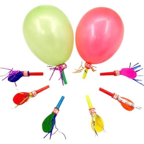 50pcs Whistle balloons Loudspeaker Latex balloon Shape Birthday Party Decorations Weddding childrens day Baby toys Mixedcolor