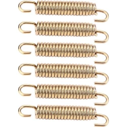 6pcs Stainless Steel Muffler Exhaust Pipe Spring Hooks 2 colors for option fit for Motorcycle Scooter ATV anti-corrosion
