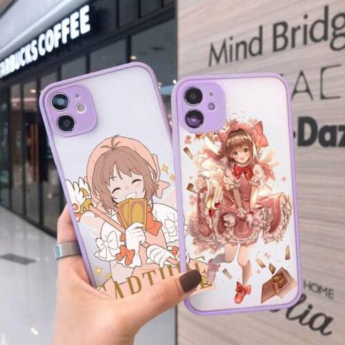 Card Captor Sakura Phone Case Matte Transparent for iPhone 7 8 11 12 s mini pro X XS XR MAX Plus cover funda