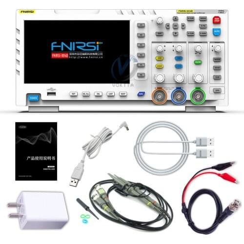1set FNIRSI 1014D Digital Dual Channel Oscilloscope Input Signal Generator Osciloscopio Digital 1GSa/s Sampling Rate 1GB Storage