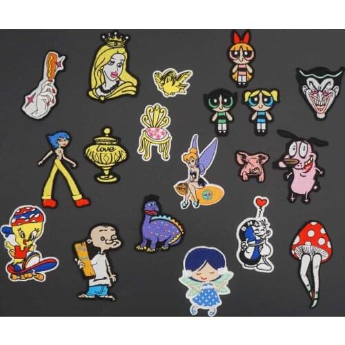 Flower Fairy Princess Embroidery Patches for Beautiful Girls Kids Iron On Patch for Clothes Applique Sticker DIY Accessory