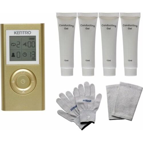 TENS LED Screen Magic Electrictronic Pulse Therapy Slimming Massager +1Pair Massage Gloves+1Pair Knee Pads+4Pcs Conducting Gels