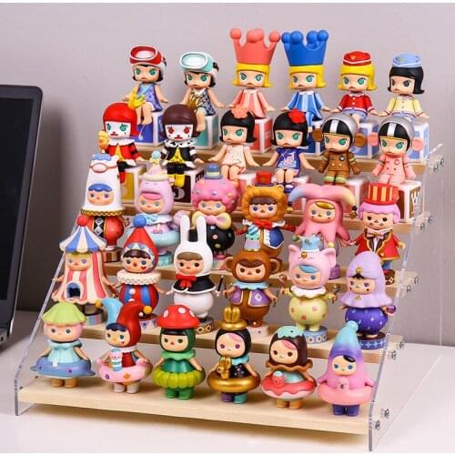 Blind box storage display rack wooden household ladder desktop doll doll hand storage rack