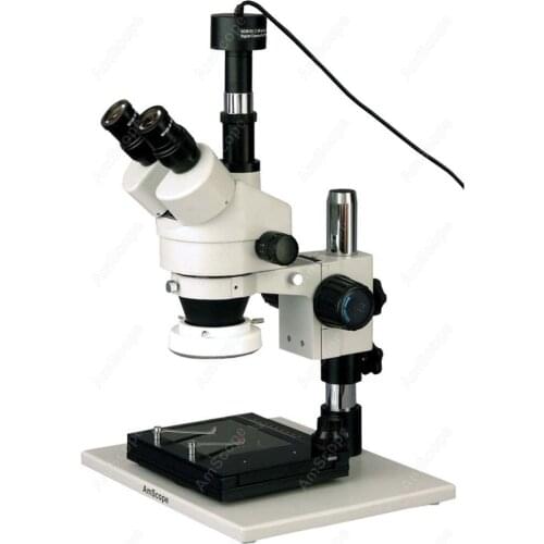 Inspection Zoom Microscope--AmScope Supplies 3.5X-90X Inspection Zoom Microscope with 1.3MP Digital Camera