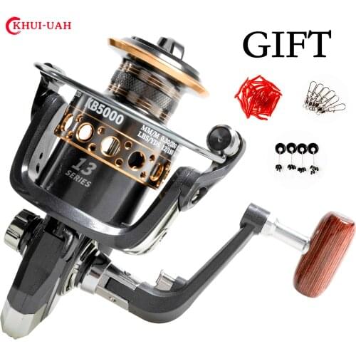 Fishing Spinning Reel Metal Spool 5.2:1/4.7:113BB Ball Bearings BK2000-7000 Metal Line Cup Sea Tackle Carp Fishing Reel
