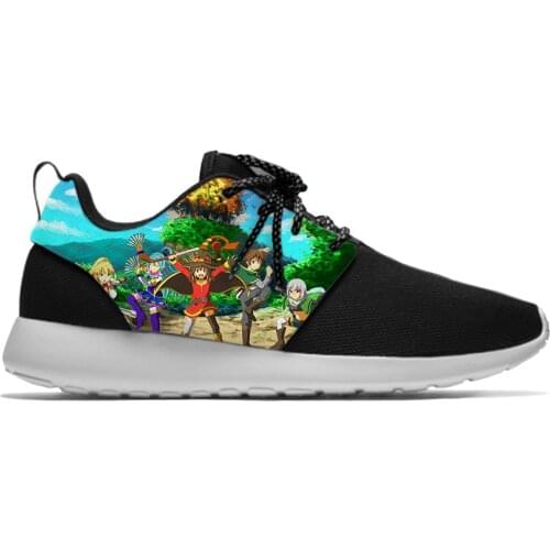 Konosuba Japan Anime Hot Cute Funny Kawaii Classic Kids Sport Running Shoes Casual Breathable Print Sneakers Boys Children Girls