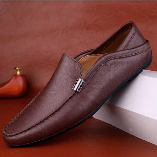 Leisure hot male Mens mens flat shoes wear for sport sneakers leather sports men black 2020 casual mens shoe loafers causal man