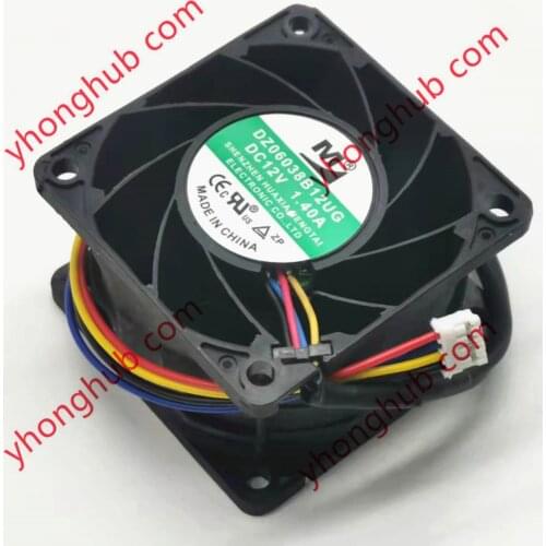 M Huaxia Hengtai DZ06038B12UG DC 12V 1.40A, 60x60x38mm 4-Wire Server Cooling Fan