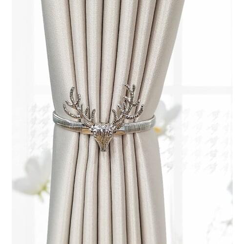Metal Elk Leaves Curtain Clip Curtains Holders Tieback Buckle Clips Flower Curtain Accessories Home Decor