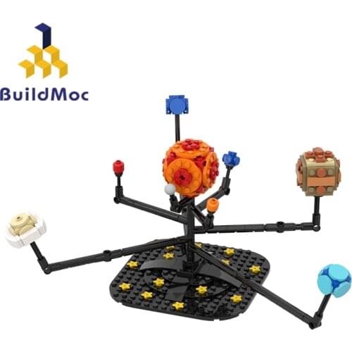 Buildmoc MOC Creator Bizarre 8 Planets Mini Models Milky Way Building Blocks Educational Toys Childs Gift Assemble Toy