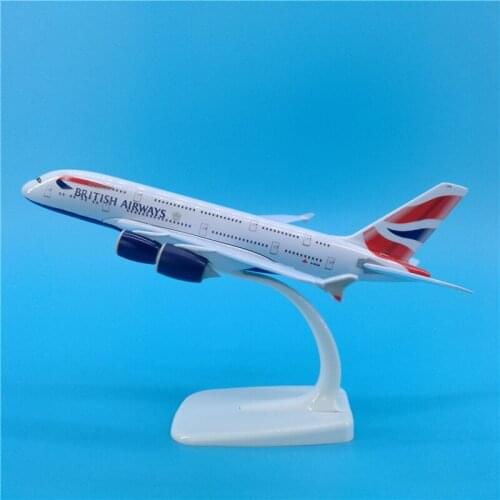 20CM British Airways Airbus A380 Metal Diecast 1:400 Scale Airplane Aircraft Model Collectible Decoration Kids Gift Plane Model