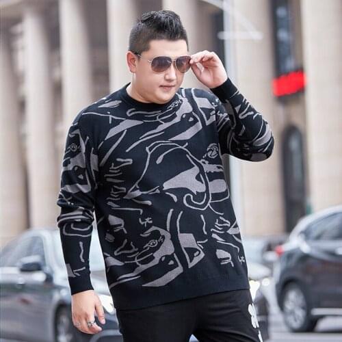 Youth Sweater Mens Fashion plus size 8XL 7XL Long-Sleeve 0-Neck Sweater Mens Slim Business Casual Large Size Pullover Sweater
