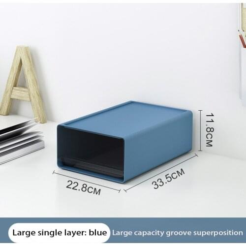 Desktop Transparent Storage Box Drawer Type Office Documents Storage Storage Box Bedroom Study Superposition Combination Storage