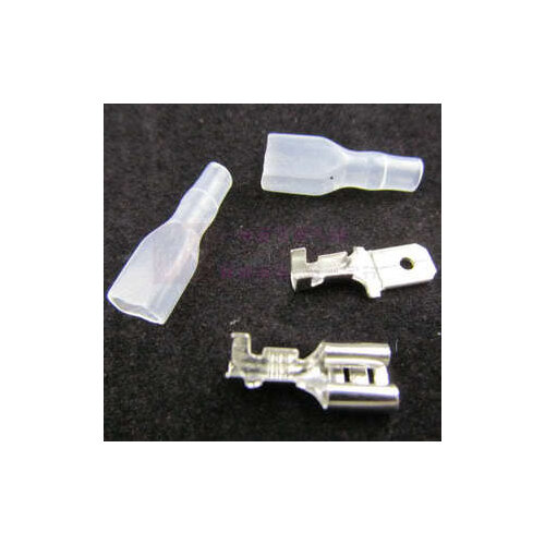 4.8mm Crimp Terminal Female Spade Connector + Male Connector+ Case