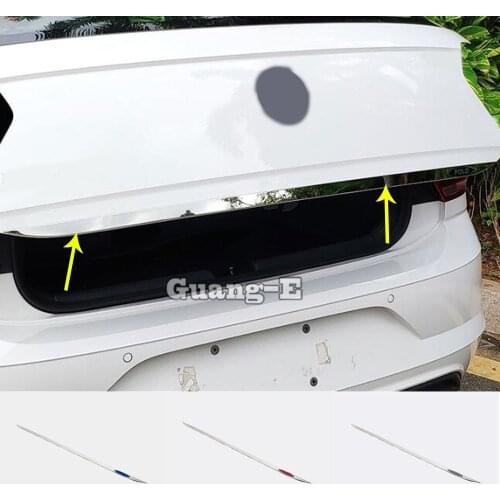 Car Stick Body Stainless Steel Rear Door Tailgate Frame Plate Trim For Volkswagen VW Polo Hatchback 2019 2020 2021 2022