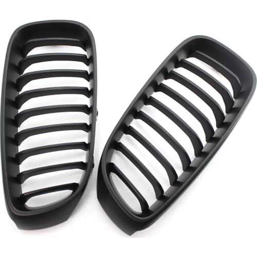 A Pair ABS Front Kidney Grilles Matte/Gloss Black Semi-plated for BMW 3 Series F34 GT Racing Front Bumper Grilles Car Styling