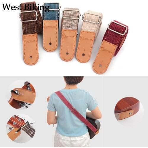Adjustable Guitar Strap for Guitar/Bass, Soft Strap with Soft Cotton Leather End