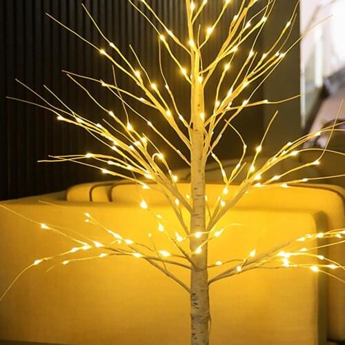 90cm Christmas Tree With Lights LED Birch Tree Light Creative Luminous Lamps New Year Lights Decorative Lamp Decor