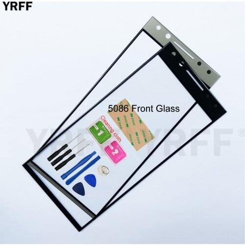 Mobile Front Panel Glass For Alcatel 5 5086D 5086Y 5086 5086A Front Glass (No touch Screen) Outer Glass Cover Panel Replacement