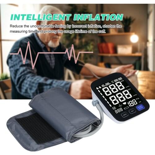 U82NH Upper Arm Tonometer LCD Display Irregular Heart Beat Pulse Meter Blood Pressure Monitor With Cuff For Sphygmomanometer