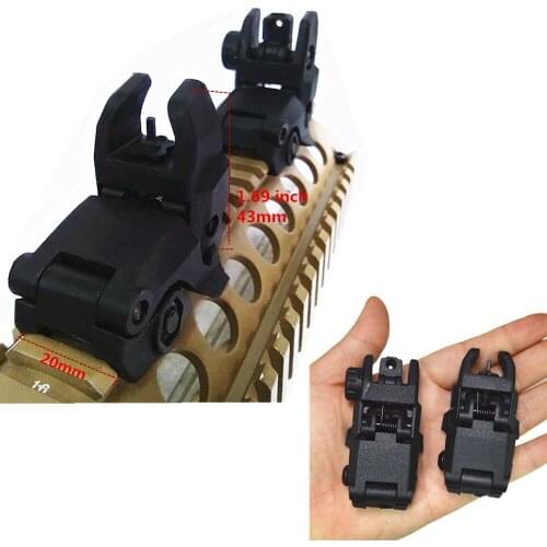 Tactical Military Arms Gear GEN 1 Front and Rear Back Up Sight Set Sand or Black, AR 15 AR15 Offset Backup Rapid Transition BUIS