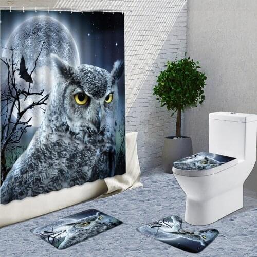 Halloween Shower Curtain Pumpkin Flower Skull Head Terror Background Shower Curtain Set Bath Mats Rugs Bathroom And Toilet Decor