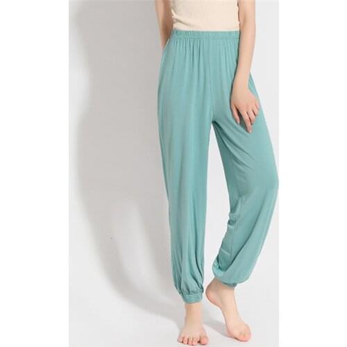 Sleeping pants ladies 2020 spring and summer new casual pants modal wild harem pants home mosquito pants long sleep pants