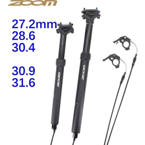 Zoom Dropper Seatpost Internal Cable Routing 30.9 31.6 100 mm Travel MTB Bike Height Adjustable Wire Remote Control Lever