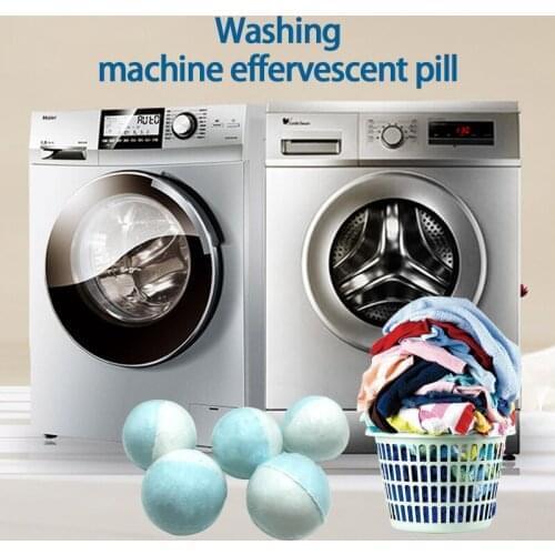 10Pcs Washing Machine Mini Cleaner Tablets Washer Cleaning Descaling Detergent Spherical Effervescent Tablet Cleaning Products