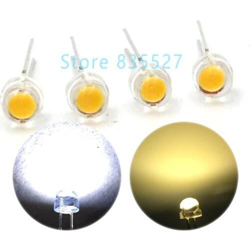 1000pcs/lot LED 5MM F5 warm white / white 0.25W Super Big Chip Bright Strawhat Light Emitting Diode Chandelier Crystal Lamp DIP