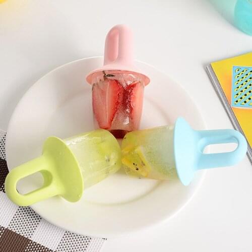 3 Pcs Mini Ice Pops Mold Ice Cream Ball Lolly Maker Diy Popsicle Molds Die Ice Making Box Ring Mounted Handle For Easy Grip