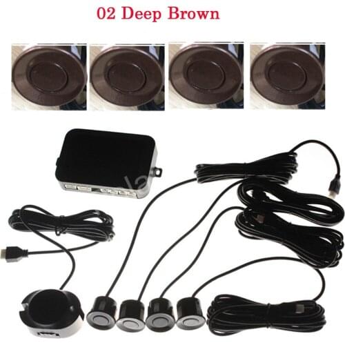 4 Sensors Buzzer sound alert system Car Parking Sensor Kit Reverse Backup Radar Sound Alert Indicator System 12V 44 colors