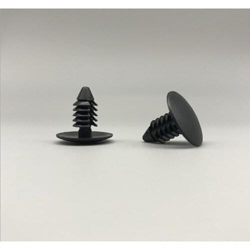 50Pcs/lot Auto Fastener fit 8mm Hole Nylon Car Clips Fender Bumper Shield Retainer Plastic Rivet