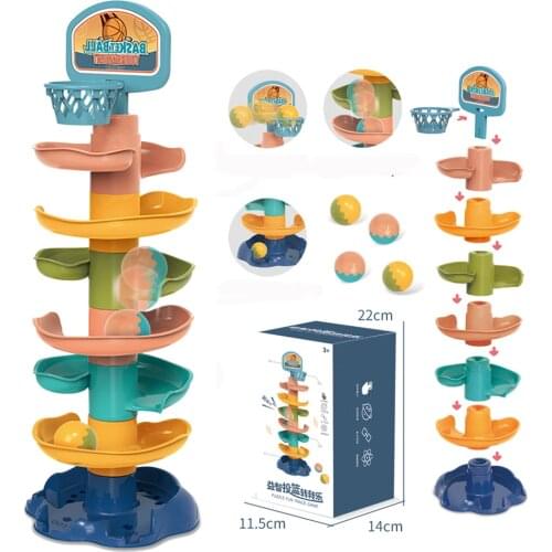 7 Layer Ball Drop And Roll Swirling Tower For Baby Toddler Ball Drop Tower Montessori Educational Toys For Kids Newborn