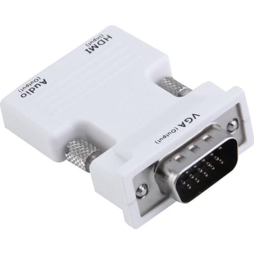 HDMI Female to VGA Male Converter Adapter Support 1080P Signal Output New Bundle 1 Polybag VGA Cables Multimedia Non-shielded