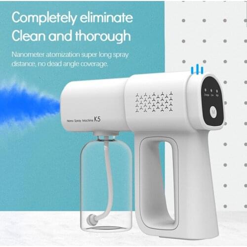 Wireless Disinfection Spray Gun Atomization Sprayer Gun Wireless Nano Blue Light K5 Steam Spray Gun Portable Household Portable