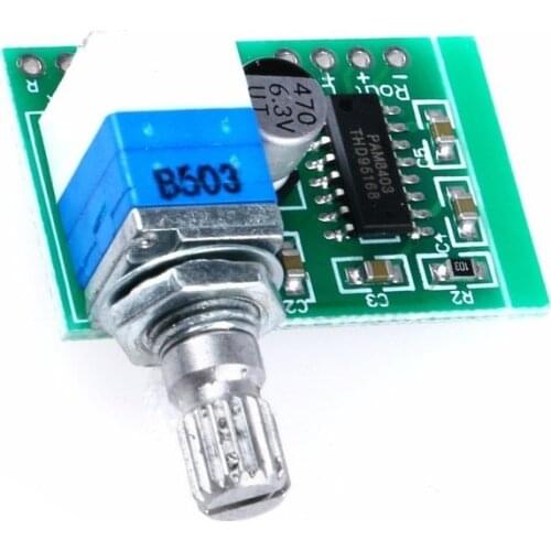 Super Mini PAM8403 DC 5V 2 Channel USB Digital Audio Amplifier Board Module 2 * 3W Volume Control with Potentionmeter Switch