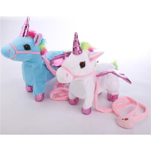 Child Electronic Pet Educational Childrens Toy Robot Electric Walking Unicorn Plush Toy Soft Stuffed Animal Holiday best gift