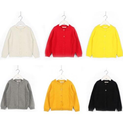 Baby Children Clothing Boys Girls Knitted Cardigan Candy Color Sweater Wear Kids Solid Infant Newborn Clothing Sweaters