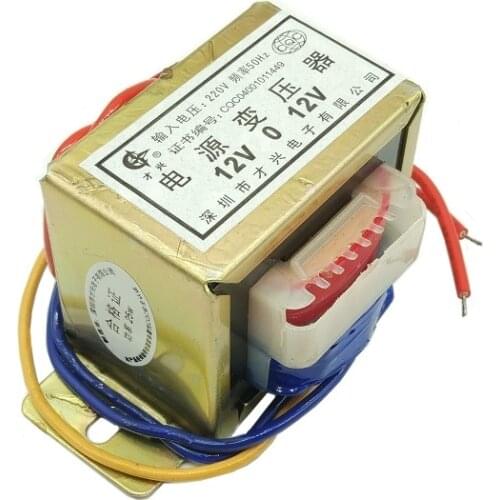 EI5735-25W Power Transformer 220V to 12V×2 1.2A 1.1A Dual 12V Transformer Amplifier
